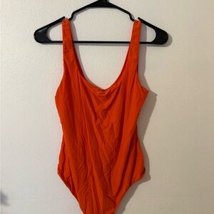 Vibrant Orange One-Piece Swimsuit